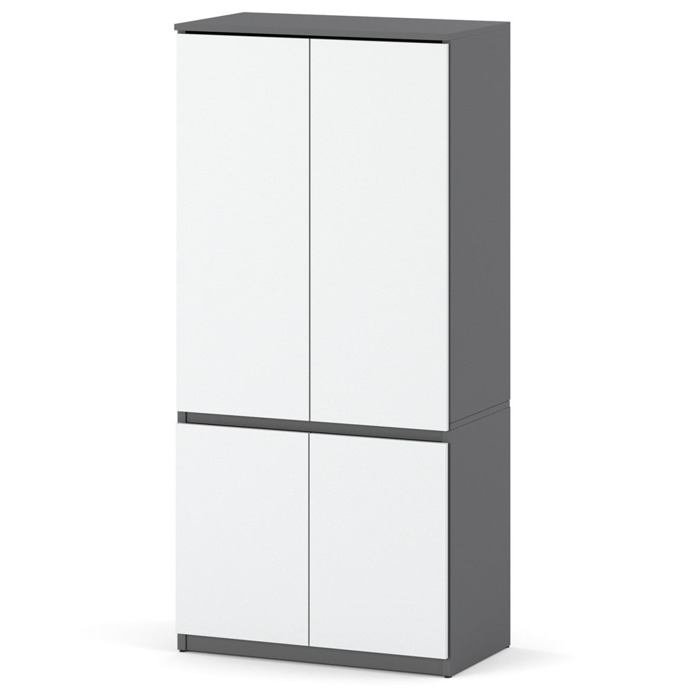 Szafa do przedpokoju garderoba 80cm z półkami sypialnia szara biała mat