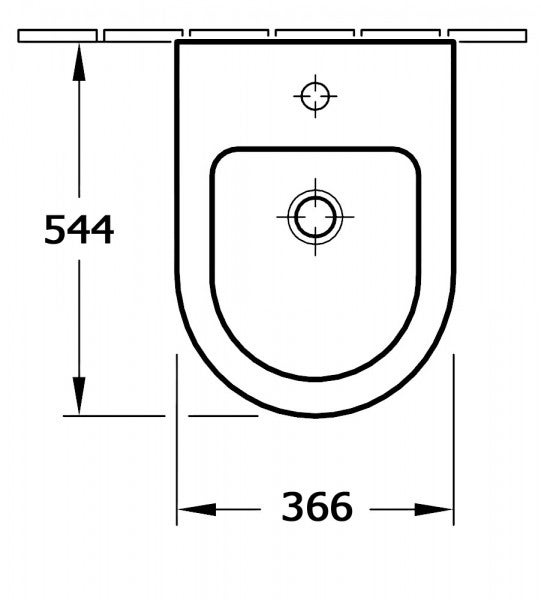 Bernstein Bidet ścienny wiszący CH2019V z zestawem odpływowym i baterią bidetową