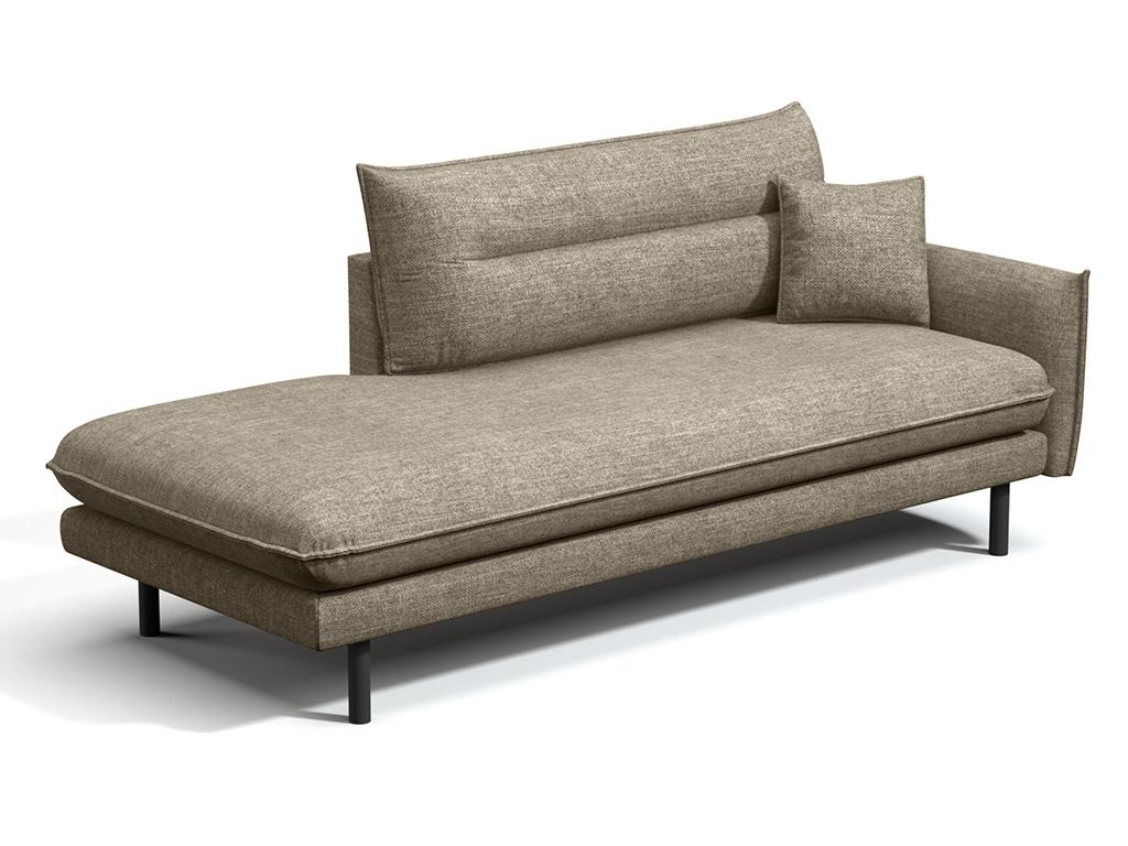 Méridienne droite en tissu YONI - Beige | Leroy Merlin