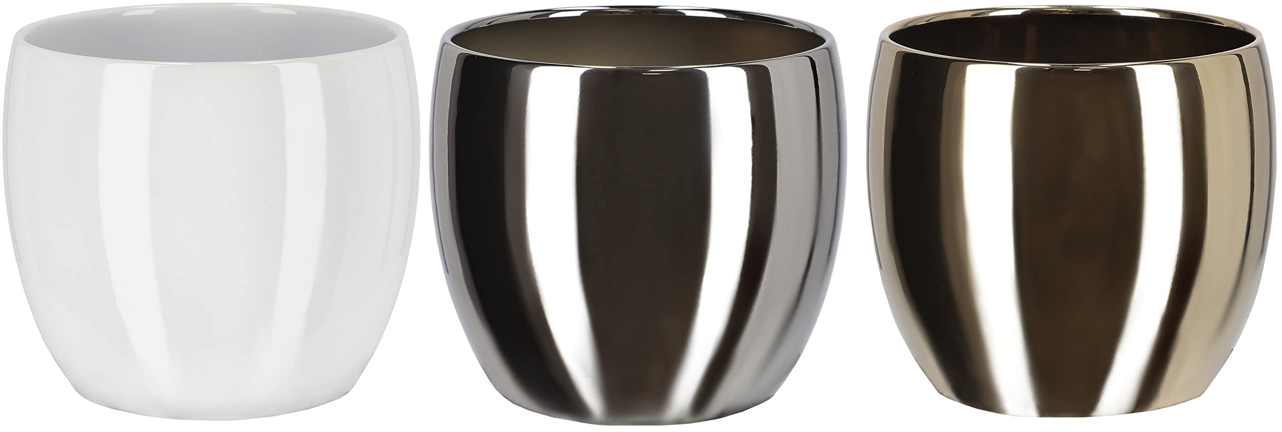 Pot de Fleurs en Céramique - Diamètre : 13 cm - Pour Fleurs et Plantes Blanc - KOTARBAU - 7