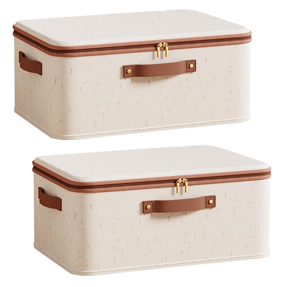 Boîte De Rangement Verrouillable Avec Cadenas à Combinaison - Tissu Pliable (38x26x26cm)