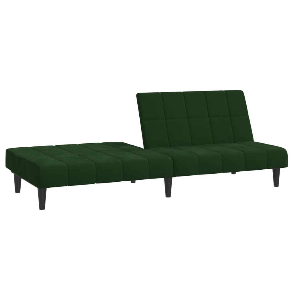 Canapé-lit | Lit simple | Canapé convertible à 2 places vert foncé velours CFW13889 - 4