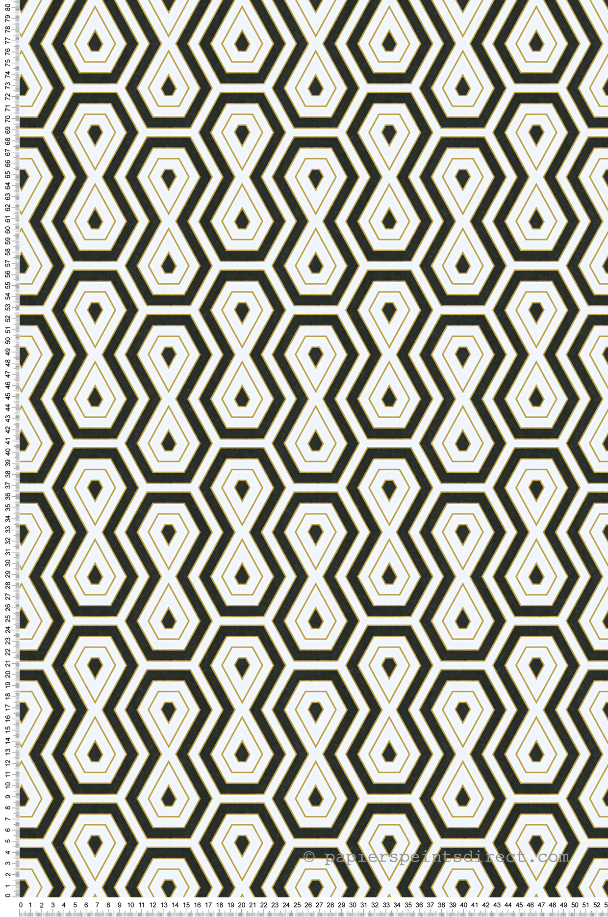 Papel pintado geométrico papel pintado blanco y negro y dorado para salón, dormitorio y comedor papel pintado retro tejido no tejido