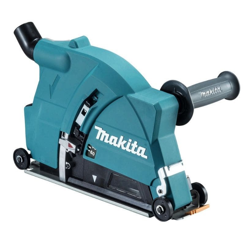 Osłona Makita do szlifierek kątowych z odciągiem pyłu 360° i głębokością cięcia 60 mm