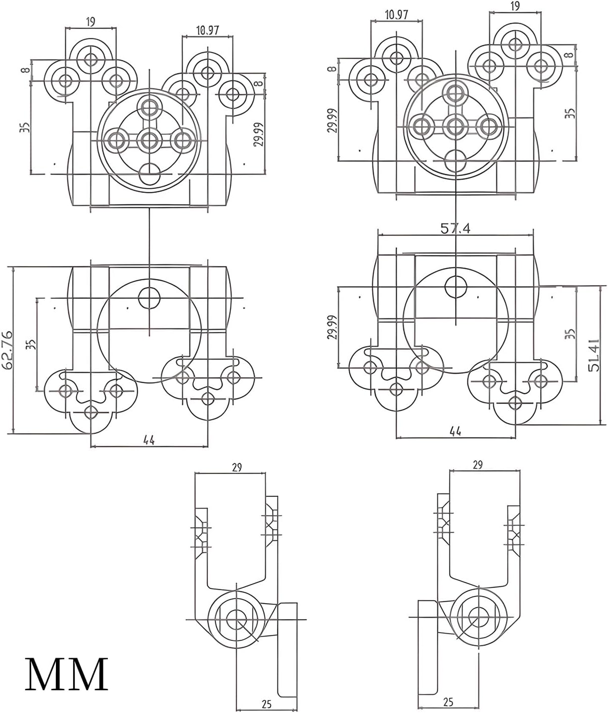 Charnière Abattant WC avec Frein de Chute - 1 Paire Fixation Abattant WC Universelle en Alliage de Zinc - Charnière Abattant WC Soft Close Solide et R - 2
