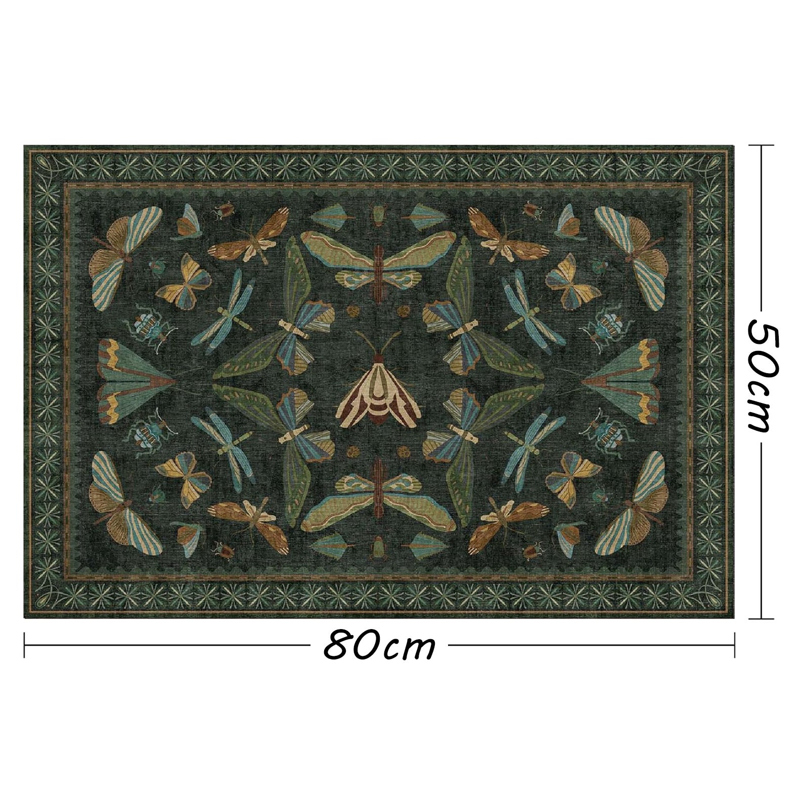 KAKET Paillasson de style bohème, lavable, antidérapant, 50x80 cm, idéal pour les cuisines, entrées et les salles de bain grâce son pouvoir absorbant - 8