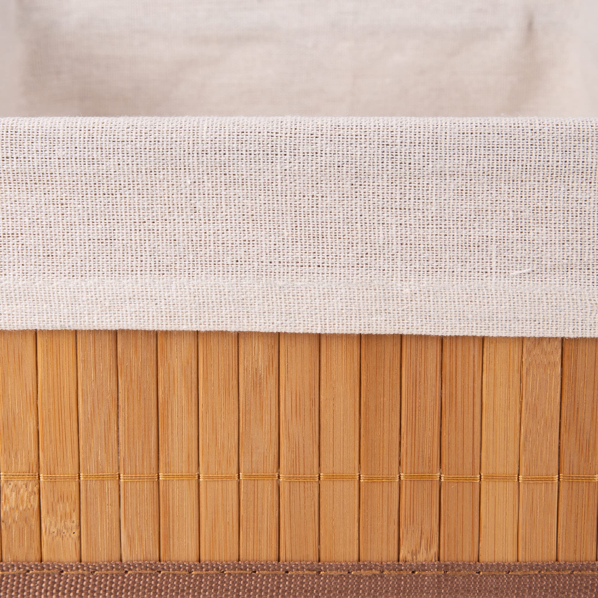 Lot de 3 paniers en bambou marron 33x23x12cm - 5