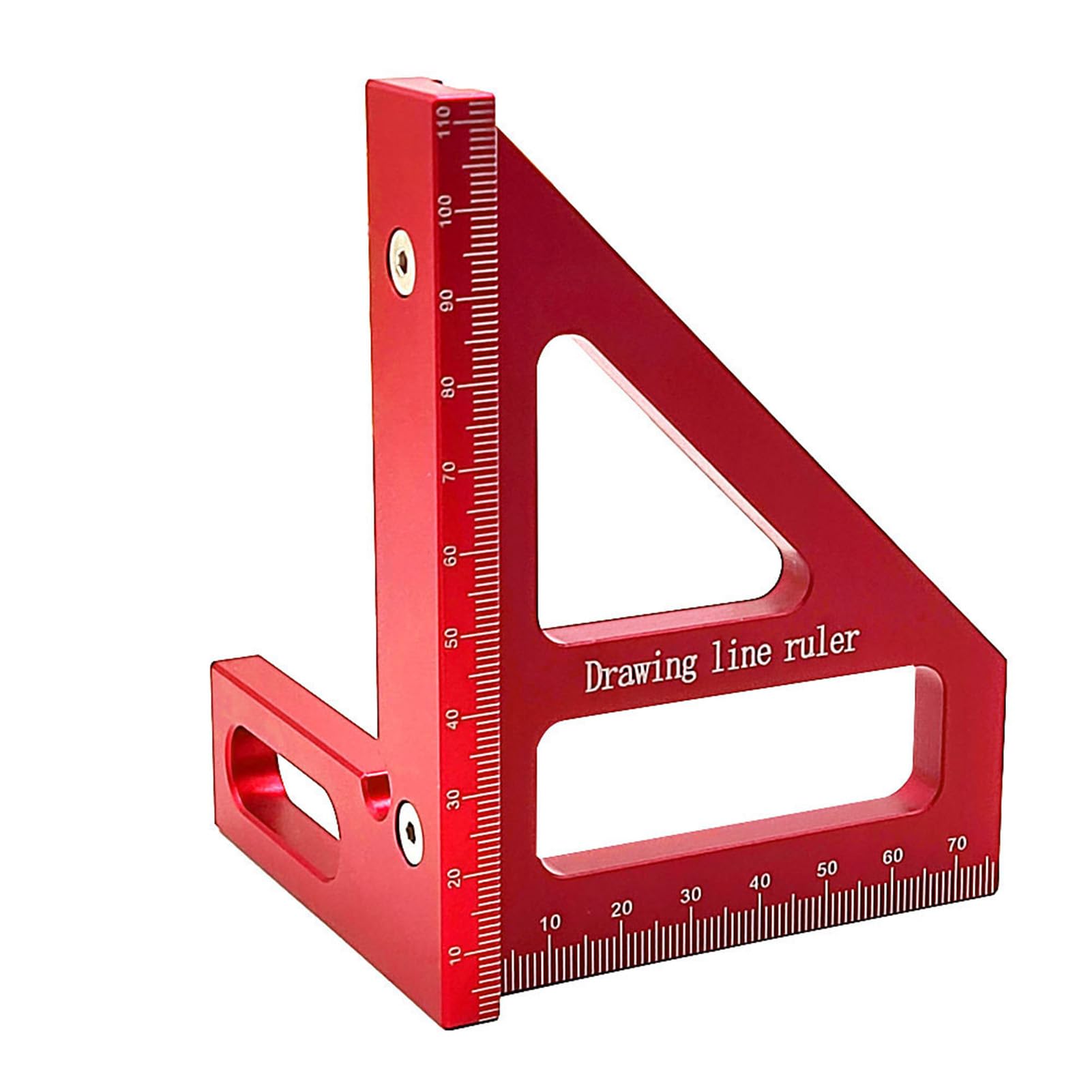Regla Triangular De Aluminio Para Carpintería - Medición De 30°, 45° Y 90°, Pequeña Y Portátil