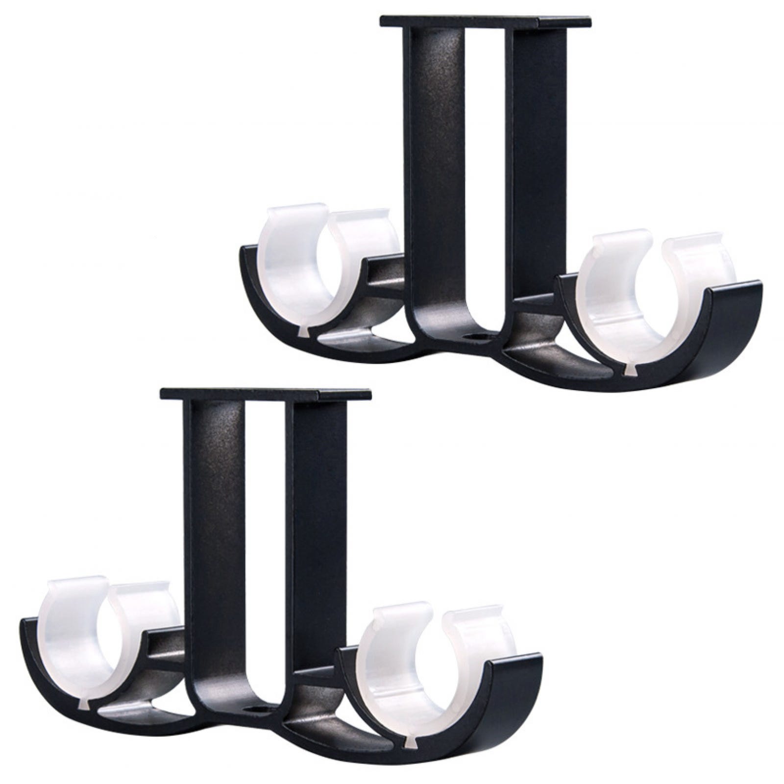 Ciieeo - 2 Supports De Tringle à Rideau Adhésifs Sans Perçage, Pour Fixation Plafond Ou Mur