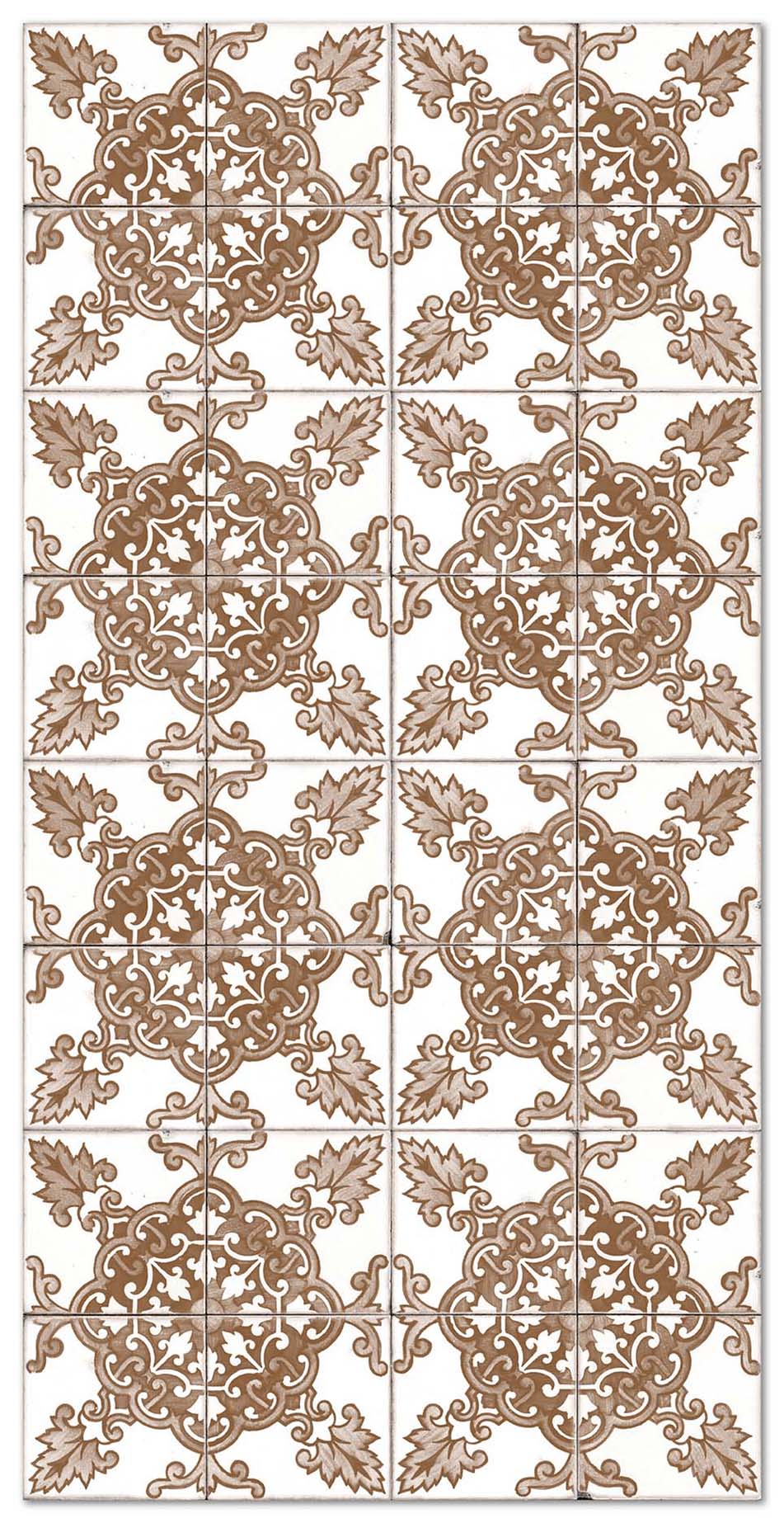 Panorama alfombra vinílica hidráulica córdoba marrón 60x200 cm - alfombra cocina vinilo - alfombra salón antideslizante e ignífuga