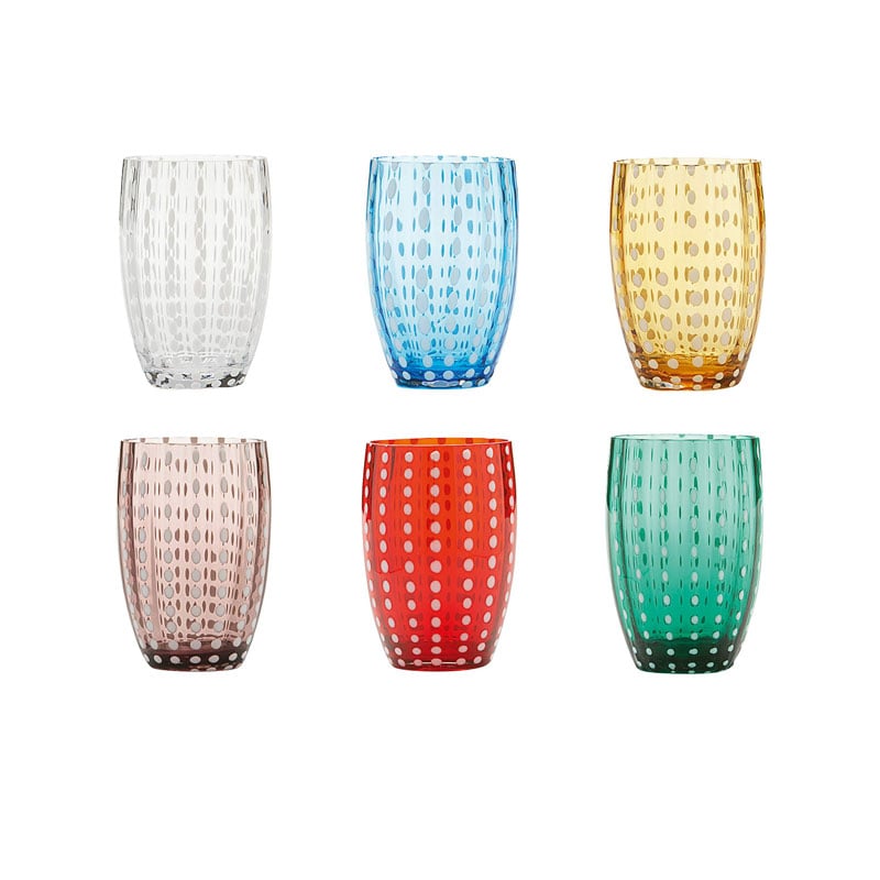 Set 6 Tumbler Gold Rim - Arca Italy