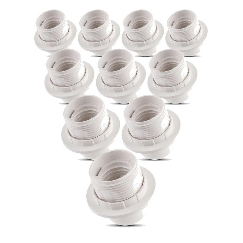 Douille E27 blanche thermoplastique - 4