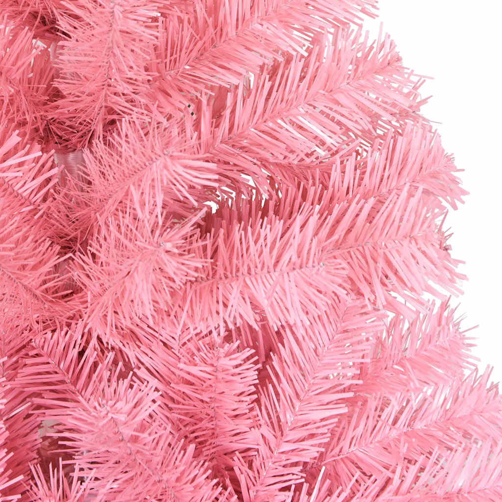Árvore de Natal artificial com suporte em PVC rosa 180 cm - COMFORTXL - 5