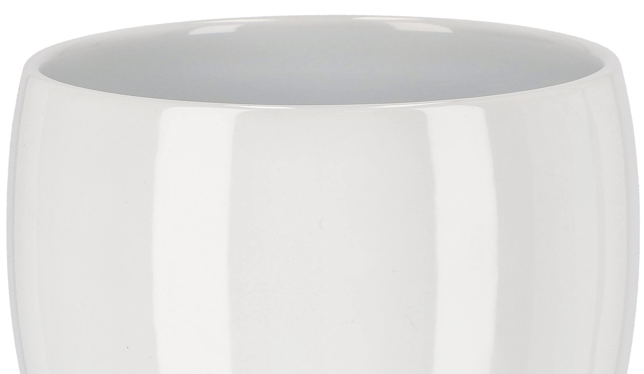 Zestaw 2x doniczka donica osłonka ceramiczna fi 10 na kwiaty rośliny biała - KOTARBAU - 5