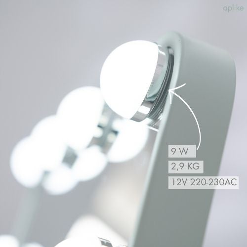 Specchio di cortesia a LED con sensore tattile, rotazione a 360°, intensità e temperatura di colore dimmerabili HOLLYWOOD STUDIO - 3