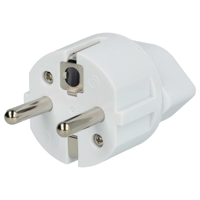 vhbw Adaptateur voyage pour prise type J, SN 441011 (connecteur euro vers prise suisse / CH) - blanc, max. 250 V / 2500 W