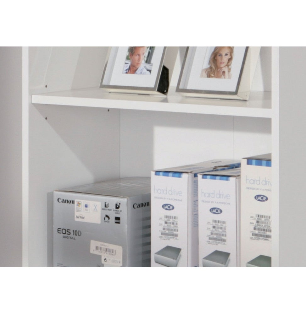 Bibliothèque pour Bureau en MDF Blanc H. 180 x l. 60.0 x P. 30.0 cm - 7