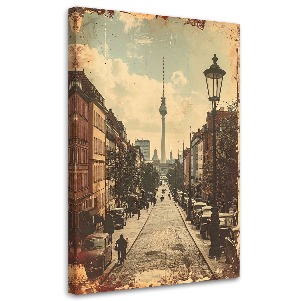 Obraz do salonu sypialni kuchni biura, Berlin Miasto wieża tewizyjna w stylu vintage 80x120
