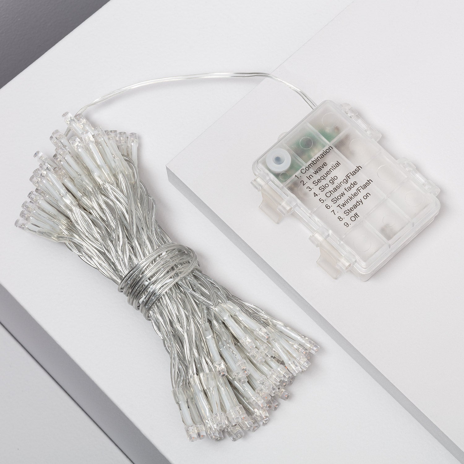 Rideau de Guirlande LED Extérieur avec Piles 1m Centauro Multicolore | Idéal pour Noël - 2