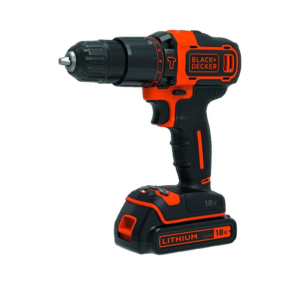 Perceuse-visseuse à percussion 18V dans un sac multi-usages avec 32 accessoires BLACK+DECKER BDCHD18S32 - INCLUANT 1 BATTERIE - 2