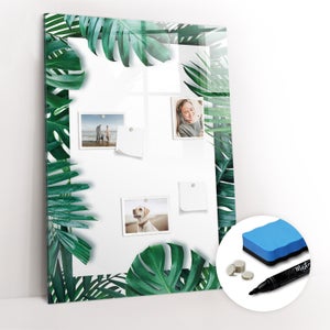 Tableau Sur Verre Trempé Tulup - Image Plantes Tropicales - Dimensions 70x100 Cm - Neuf