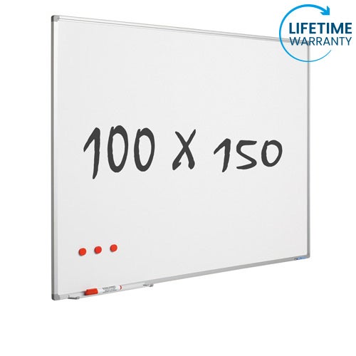 Tableau blanc 100 x 150 cm - Magnétique / Émaillé - 2