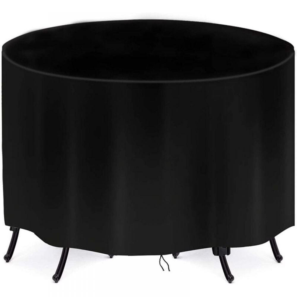 Wodoodporny, okrągły pokrowiec na stół ogrodowy, wytrzymały pokrowiec ochronny z tkaniny Oxford, zestaw na stół i krzesła ogrodowe