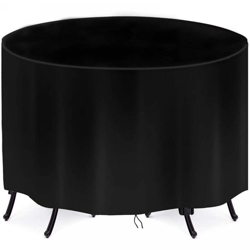 Wodoodporny, okrągły pokrowiec na stół ogrodowy, wytrzymały pokrowiec ochronny z tkaniny Oxford, zestaw na stół i krzesła ogrodowe