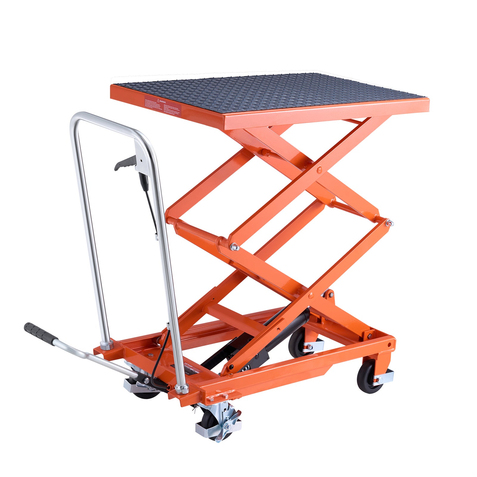 Table Élévatrice Hydraulique,VEVOR 226,8 kg de Capacité,Chariot Double Ciseaux,Hauteur 300-1200 mm,4 Roues et Patin Antidérapant,pour Manutention - 9