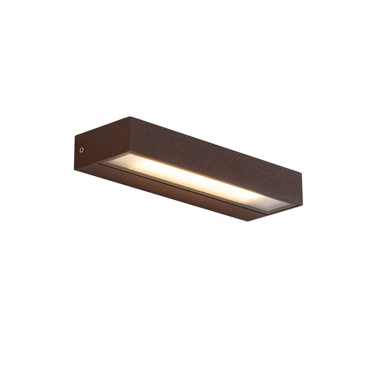 Qazqa nowoczesny lampa ścienna zewnętrzna do ogród - Hannah - rdza-brązowy, led zintegrowana 12w zestawie, Integrated led, 22cm