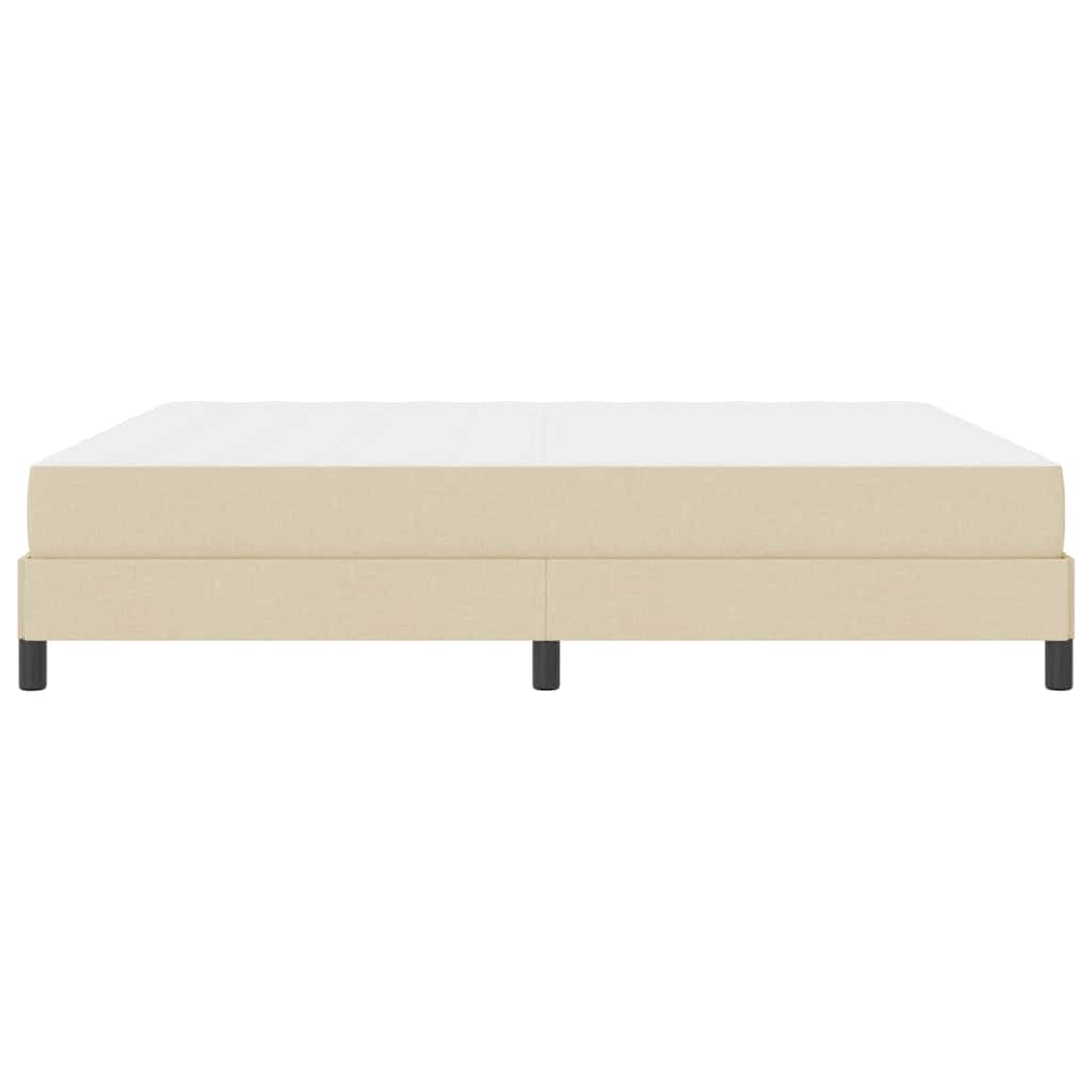 Cadre de lit avec matelas Crème 180 x 200 cm tissu - 8