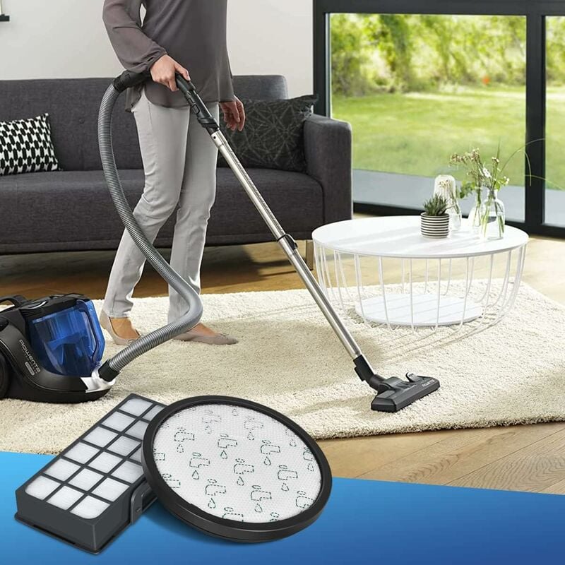 Kit filtres HEPA pour Rowenta X-Trem Power Cyclonic RO6984EA RO6941EA RO6963EA... (Modèle RO69XX) Aspirateurs, Filtre de Rechange Accessoires ZR006001 - 5