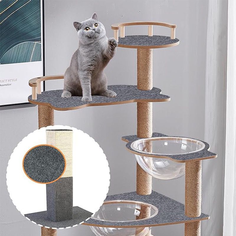 Tapete arranhador autocolante para gatos - Cortável - Resistente ao desgaste - Proteção para sofá (30 x 100 cm) - Caqui - 30 x 100 cm - 3