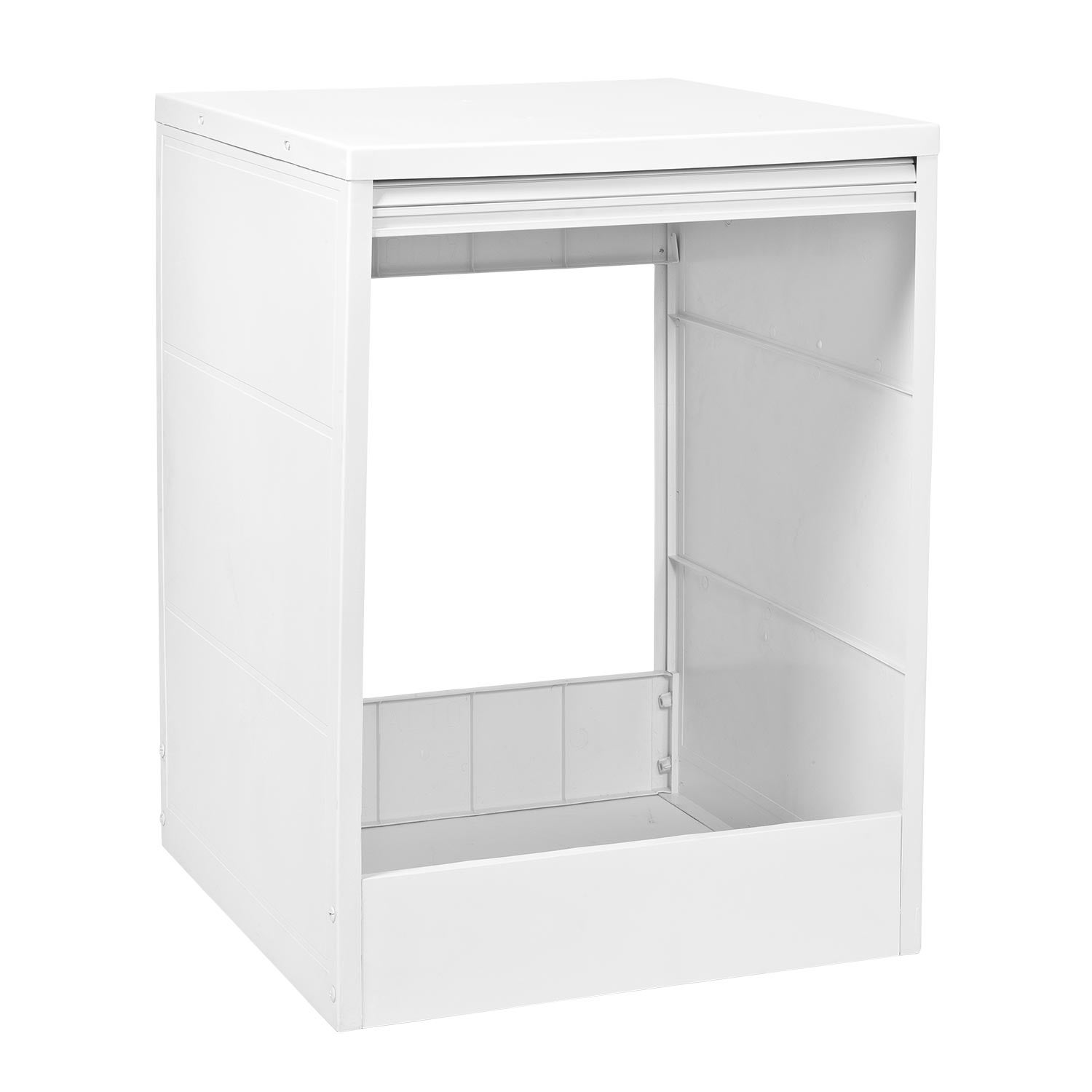 Cubierta para lavadora con persiana vertical blanca - 5