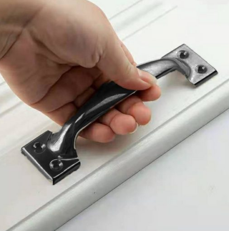 BRIGHTAKE - Maniglia per porta 4 pezzi Argento, maniglie per armadi e mobili, design moderno ed elegante, facile da installare - 5