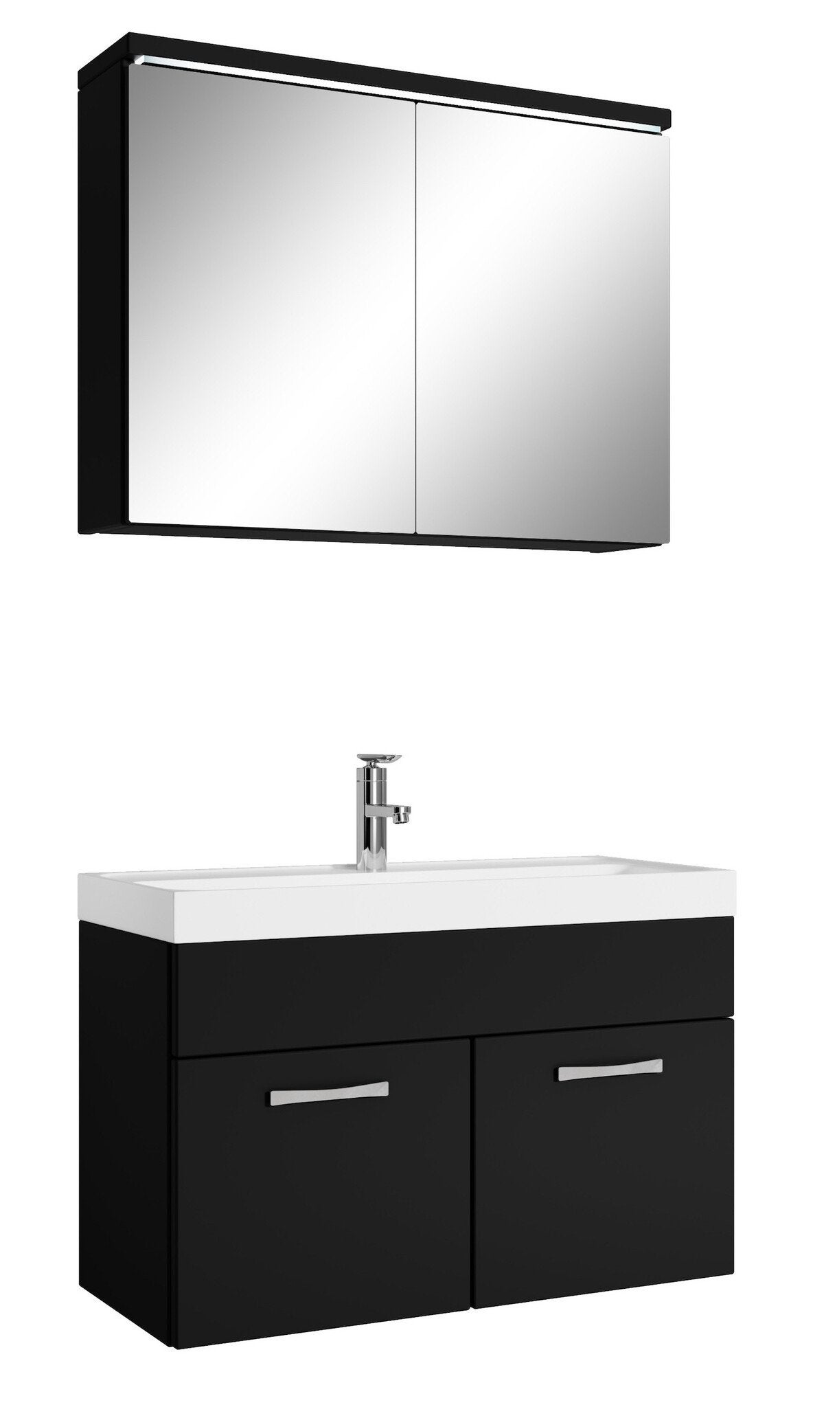Meuble de salle de bain - PASO - Paso 80 x 40 cm - Chene avec Blanc
