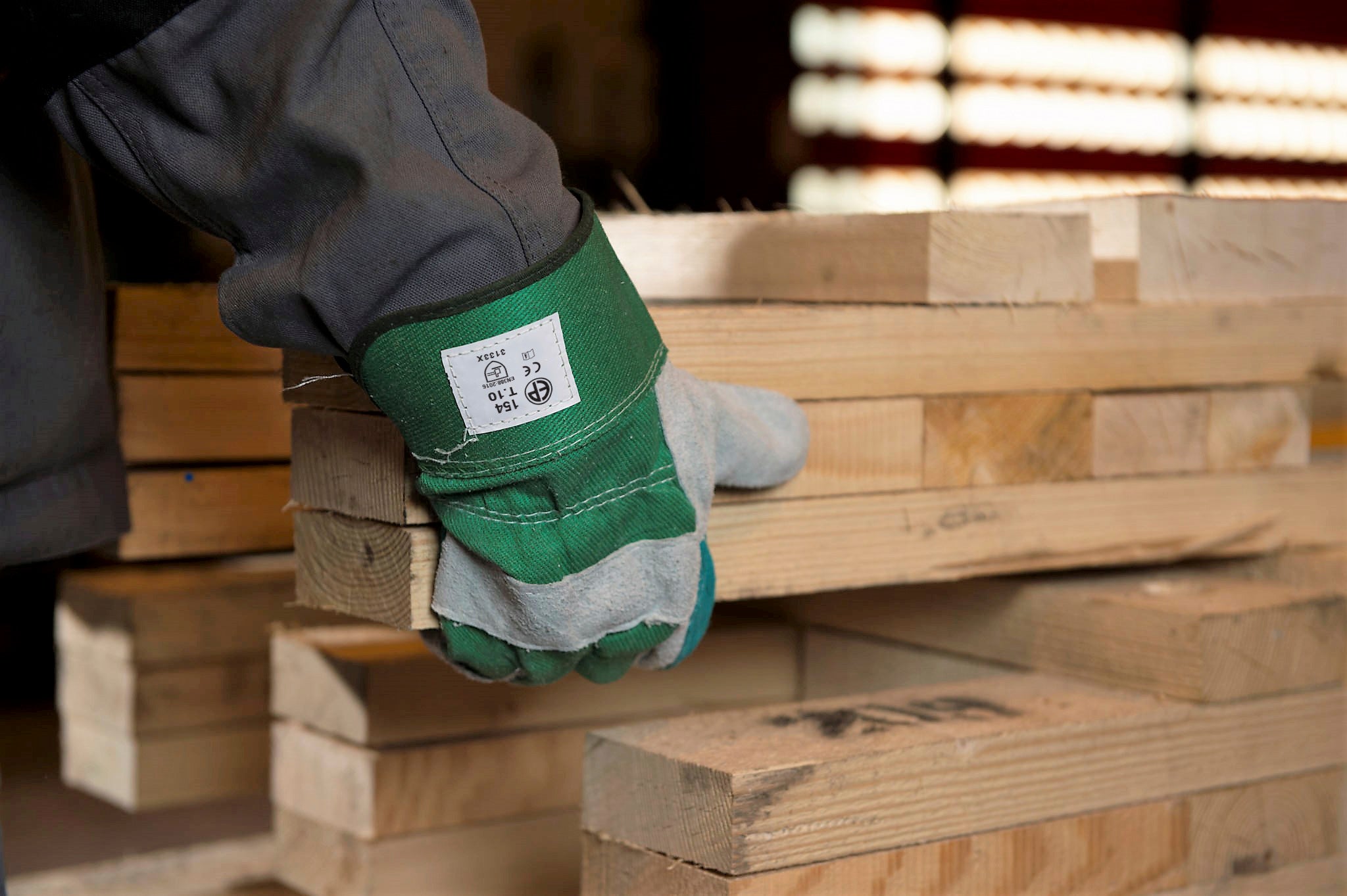 Gants docker croûte vachette jaune, paume renfort fleur +cav - COVERGUARD - 3