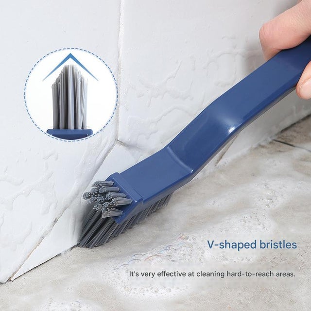 TQRR 4 Pièces Brosse Nettoyage Salle de Bain - Brosse à Joint Carrelage Poil Dur pour Cuisine et Fenêtre Éviers Toilettes WC Baignoire Carrelage Sol (4, Noir
