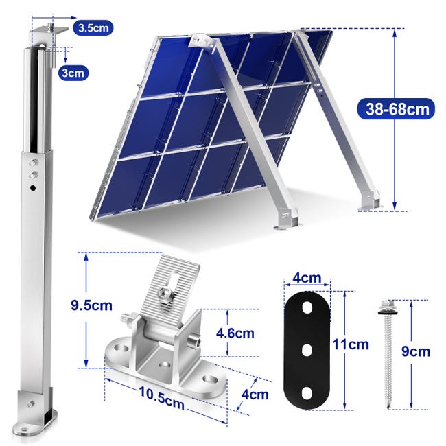SUPPORTO PANNELLO SOLARE Lamiera Trapezoidale Tetto Piano Fotovoltaico Alluminio Guida Di - Foto 6