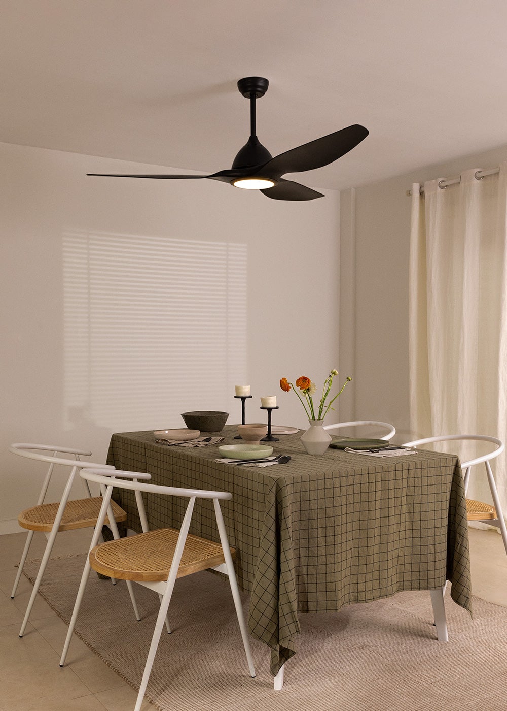 UPWIND SAIL - Ventilateur de Plafond 90W Silencieux XL Ø163 cm - Avec Lumière et Sans WIFI - 2