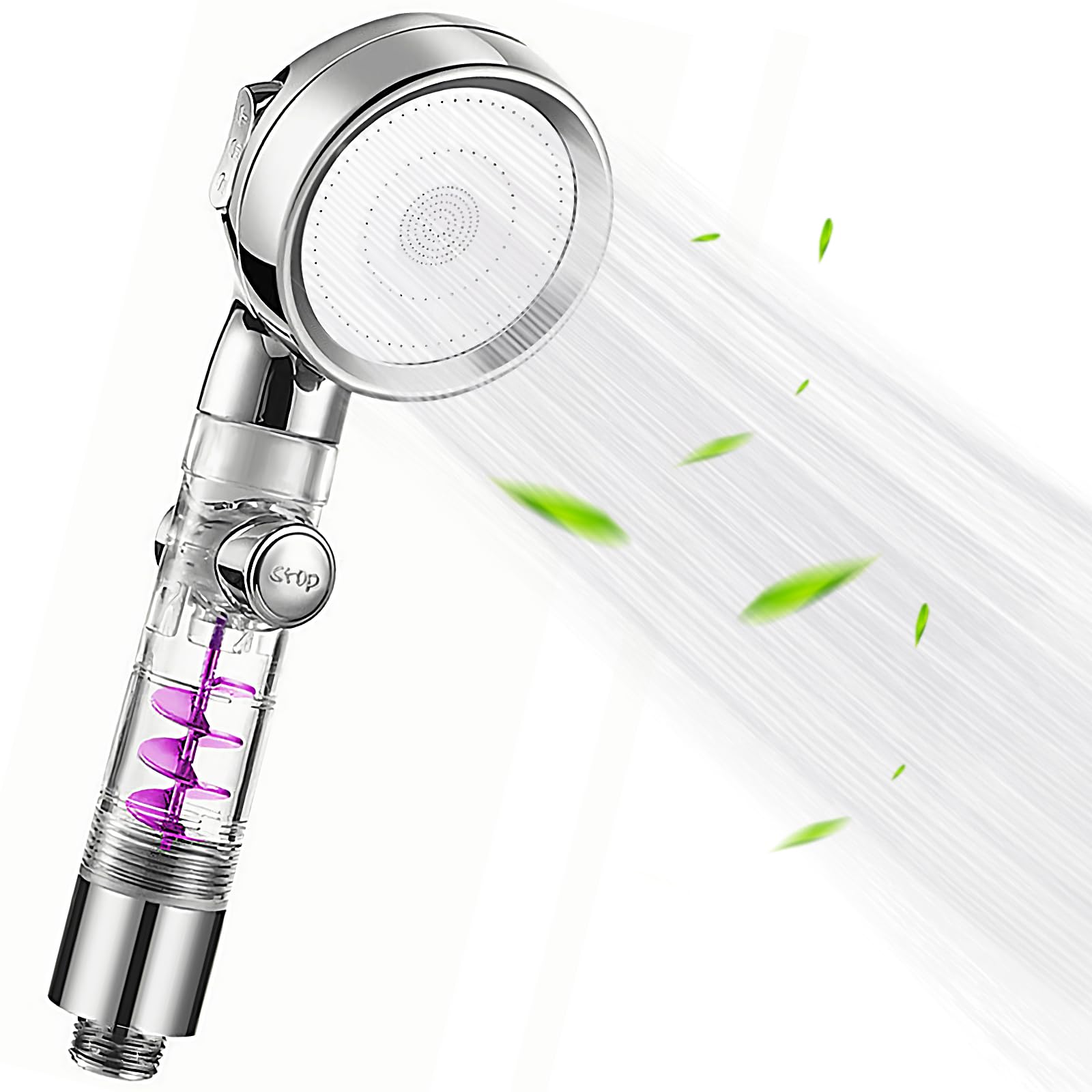 Pommeau de douche haute pression à 3 modes, économe en eau, filtrant