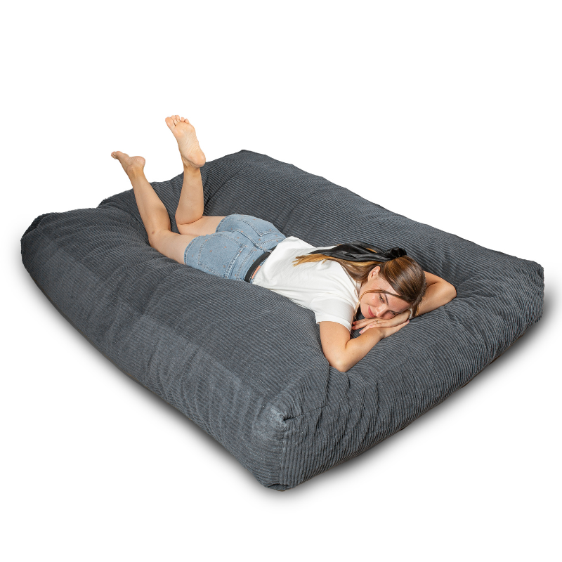 Pouf letto convertibile 2in1 grigio scuro - 6