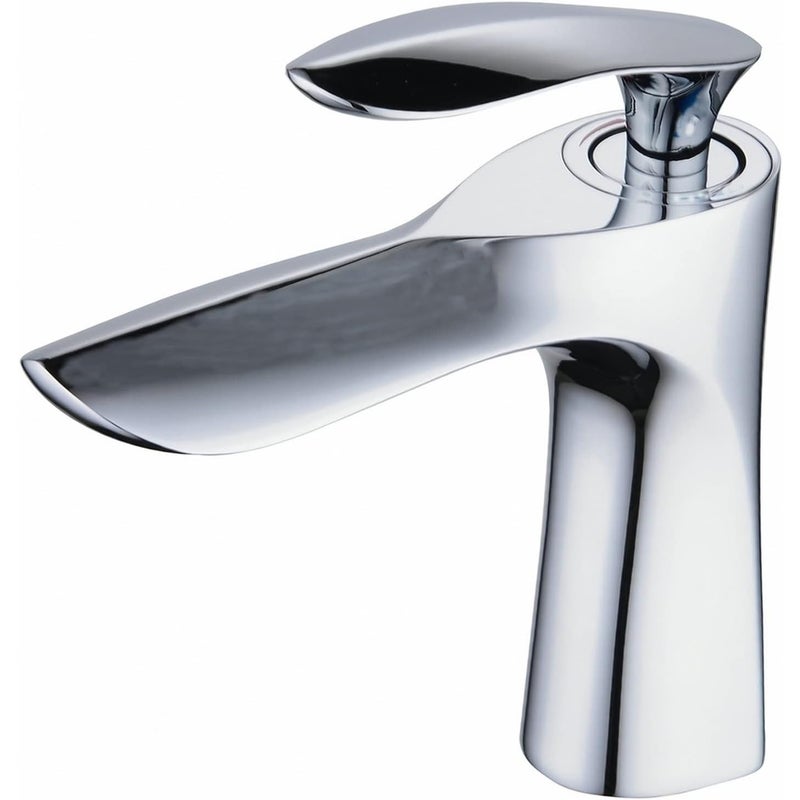 Bateria łazienkowa, bateria umywalkowa z mieszaczem jednouchwytowym, do wody ciepłej i zimnej, montaż jednootworowy, wykończenie chromowo-mosiężne.