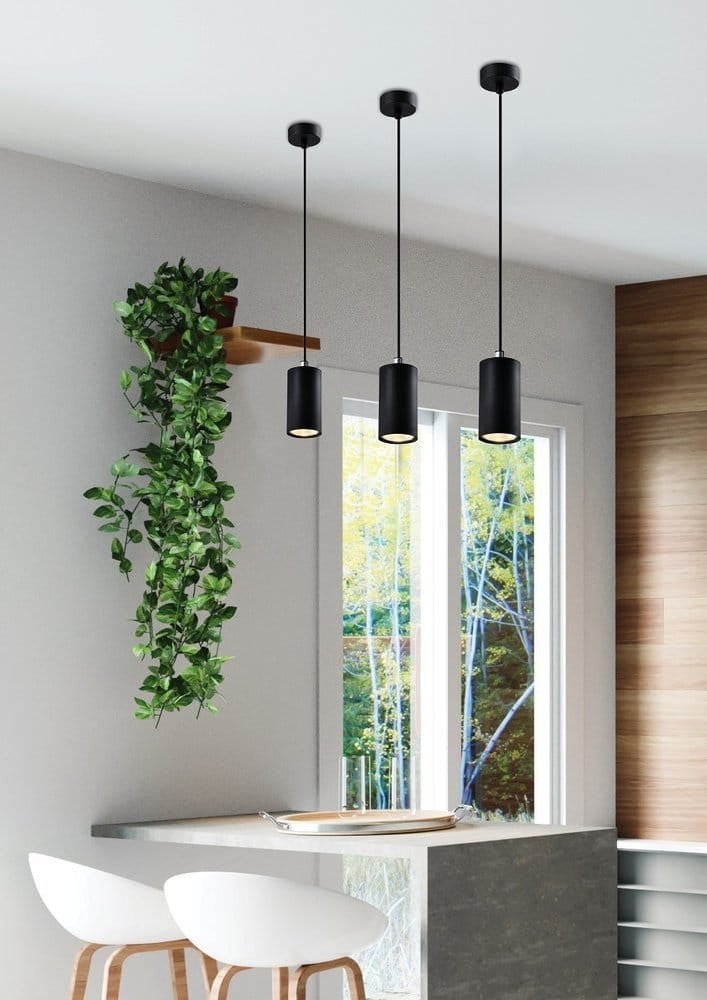 Lampa sufitowa wisząca Tubo czarna 1xGU10x25W tuba wym: 90 x 7 x 7 cm metal Candellux