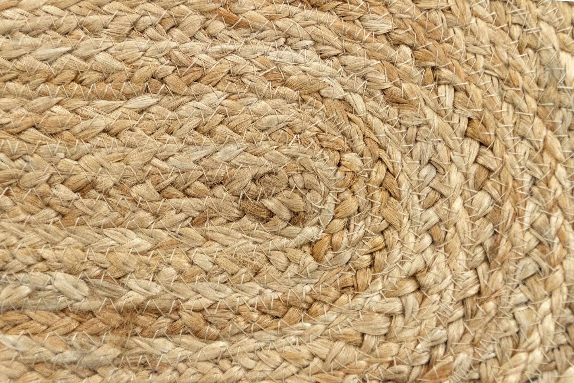 Hamid - Tapis ovale en jute naturel ALHAMBRA 140x70cm - Tapis pour salon, chambre, salle familiale - 3