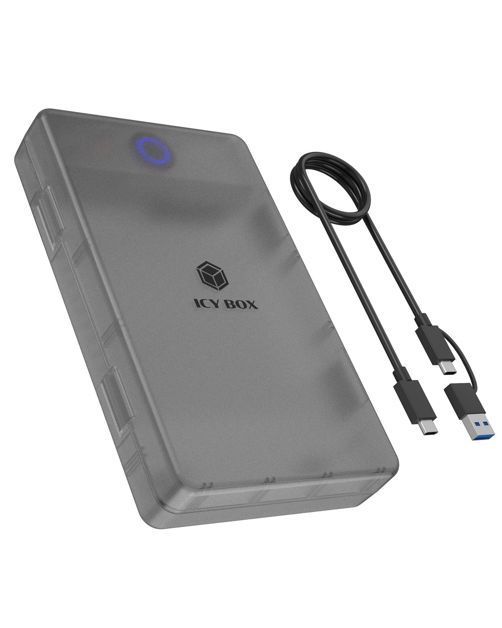 Icy Box Spade Base 388 Carcasa Hdd/Ssd Para Sata 2,5/3,5 Usb-C Hasta 30 Tb, Modelo 590470 Negro/Blanco , Leroy Merlin