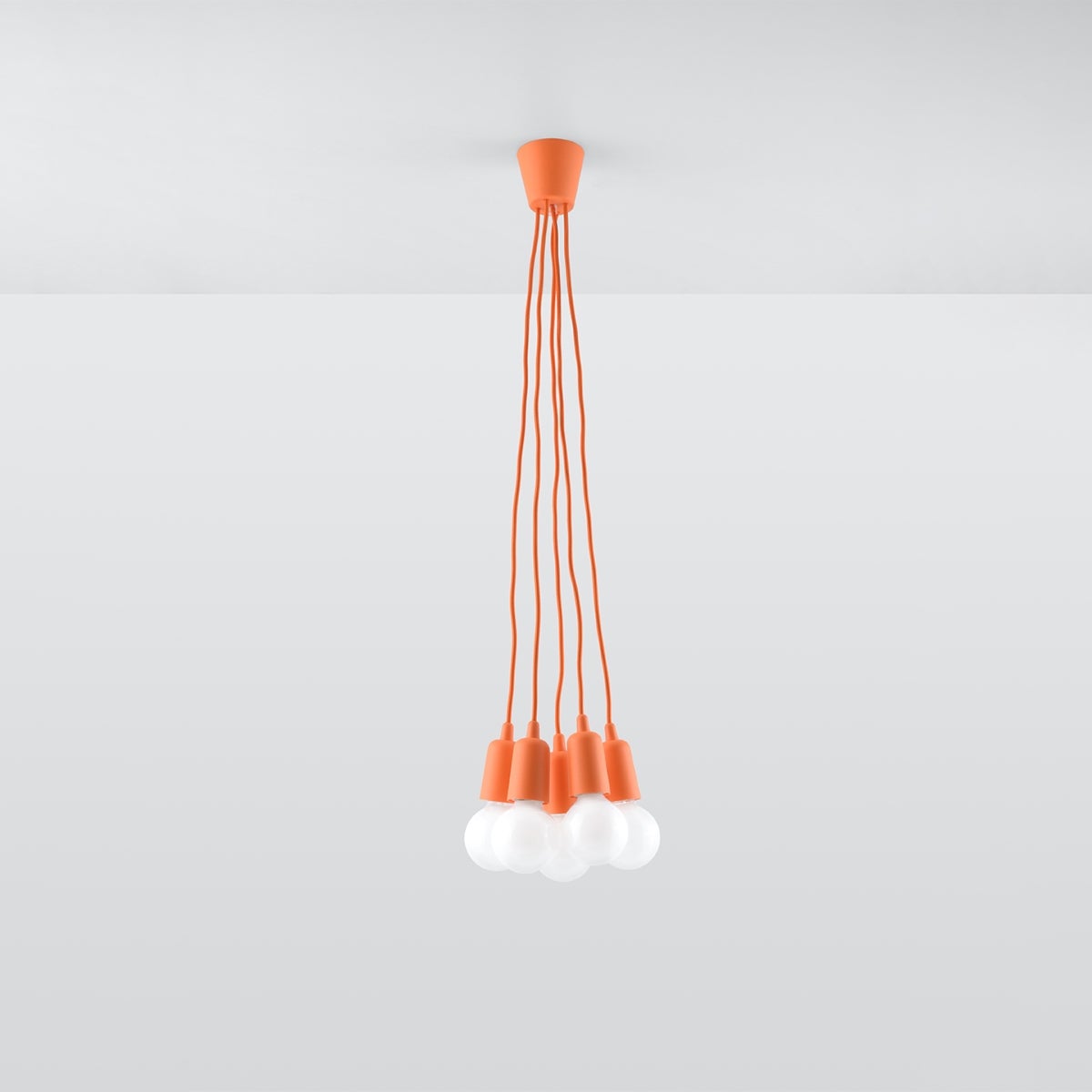 Lampa wisząca ASTIS 5 pomarańczowy LED 4000K - 25x25x90cm Sollux