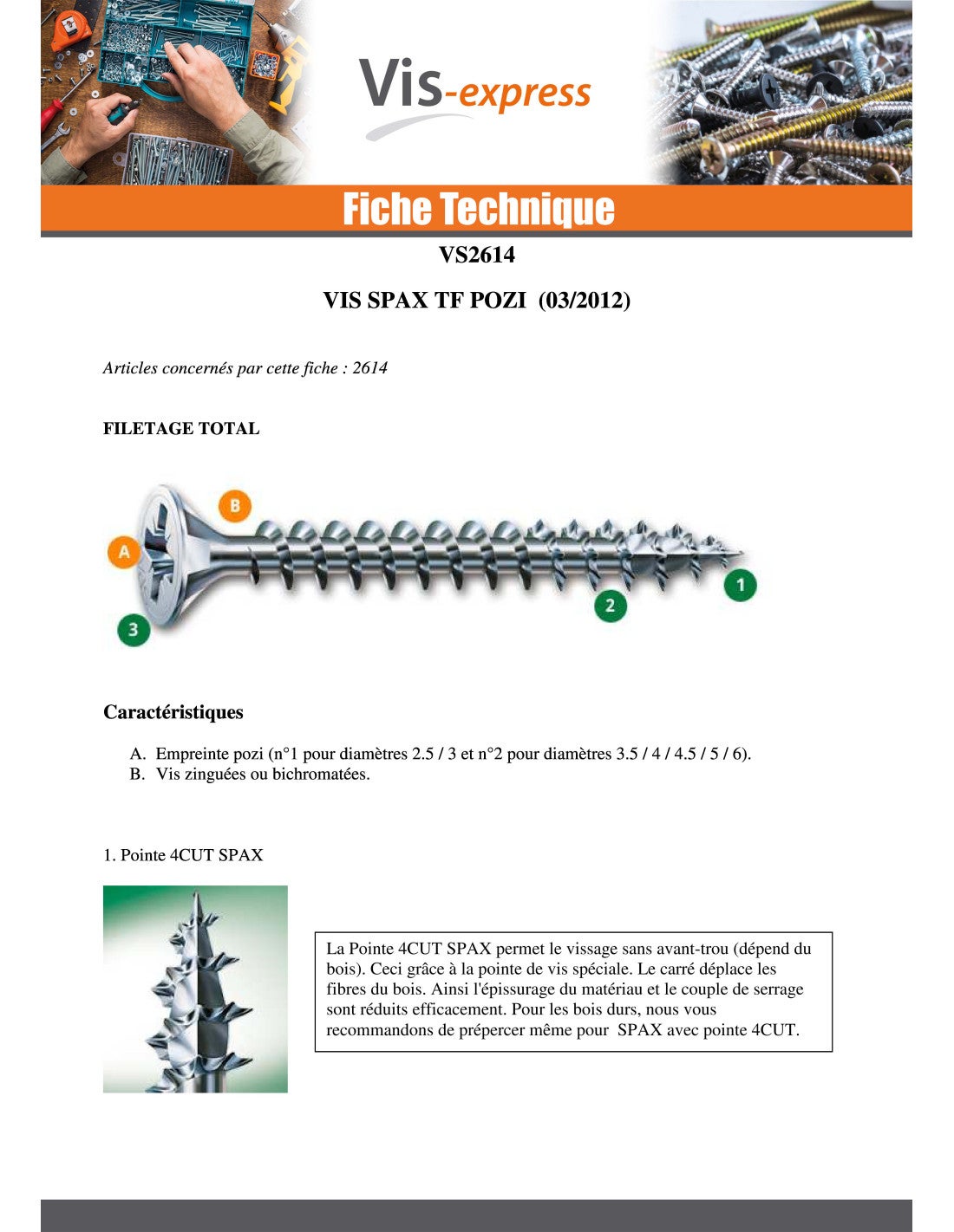 Vite Spax Testa Forata Pozi N°2 3,5X50 Diametro Della Testa: 7 Discussione completa WIROX - 2