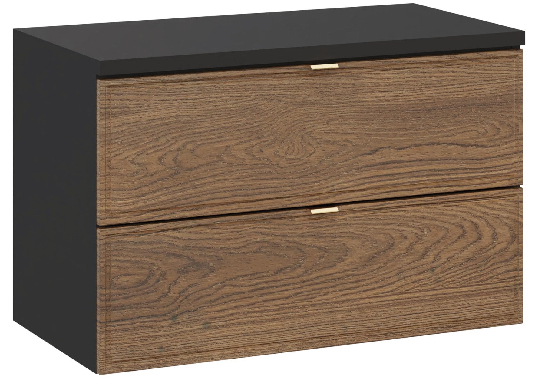 Szafka pod umywalkę nablatową TALIA CASELLA 2S 80cm dąb casella/czarny mat z blatem COMAD 1 szt.