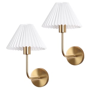 Abat-jour Plissé En Tissu - Diamètre 40/26 Cm Hauteur 28 Cm - Compatible Douille E27